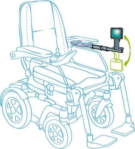 Camera de recule pour fauteuil roulant