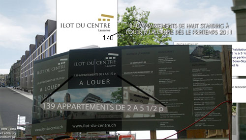 Incertitude sur le nombre d'appartements - Îlot du Centre Lausanne