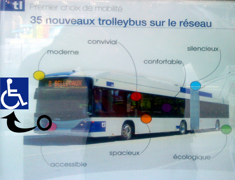 Affichette publicitaire des Transports puclics Lausannois